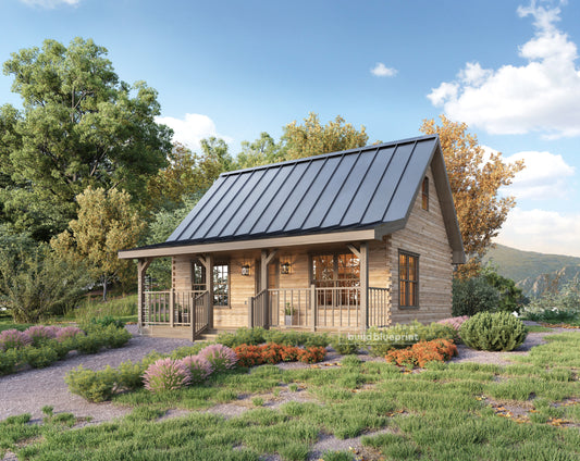 20' x 26' Adirondack Cabin Architectural Plans
