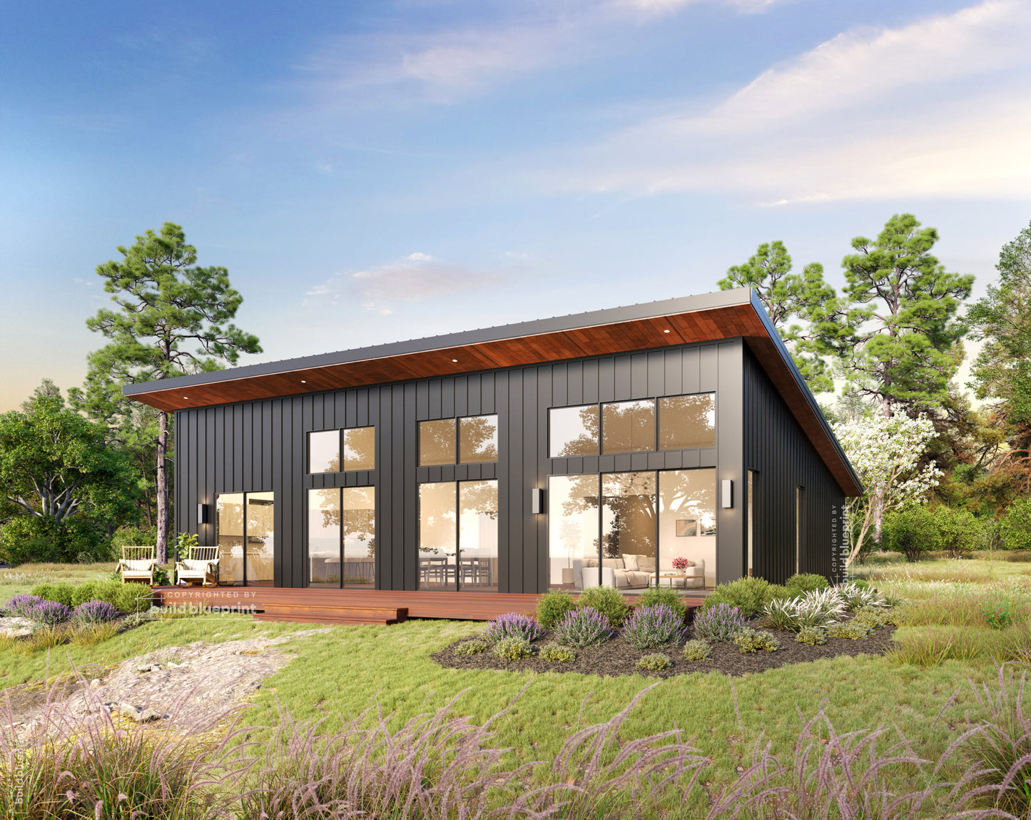 40' x 50' Lean Cottage Architectural Plans