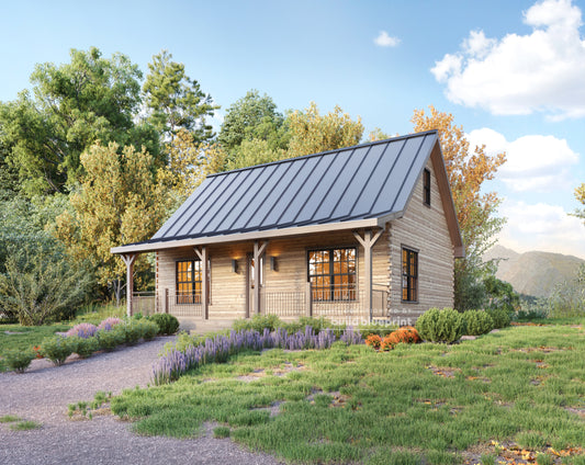 24' x 34' Large Adirondack Cabin Architectural Plans