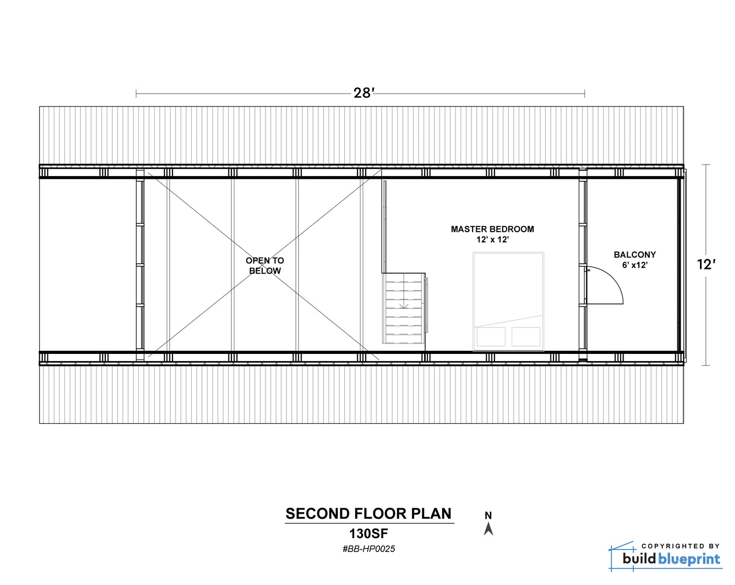 20' x 28' Modern A-Frame Cabin Architectural Plans