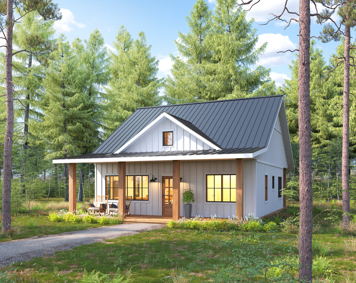 30' x 30' American Cottage Architectural Plans