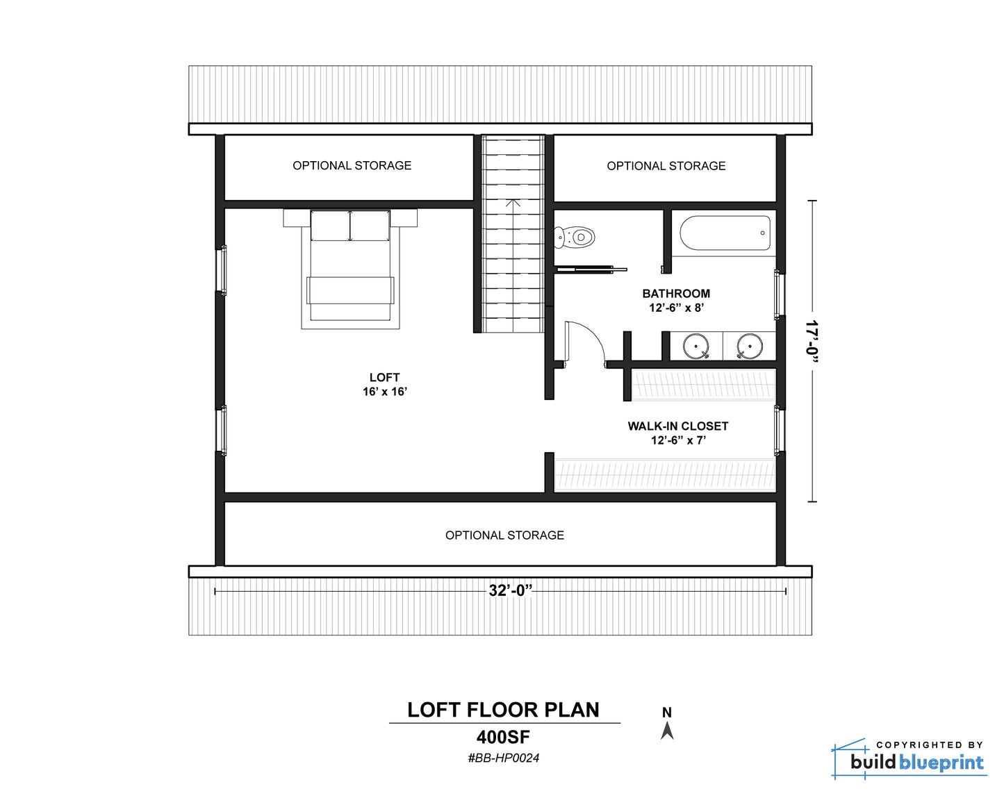 32' x 32' Alpine Cabin Architectural Plans
