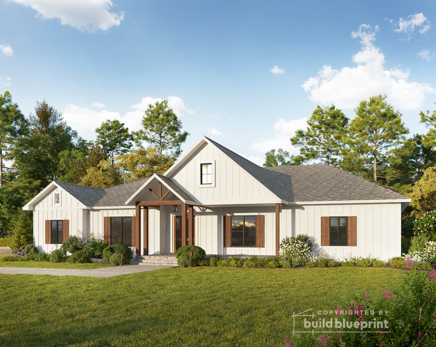 Modern Ranch Farmhouse Architectural Plans