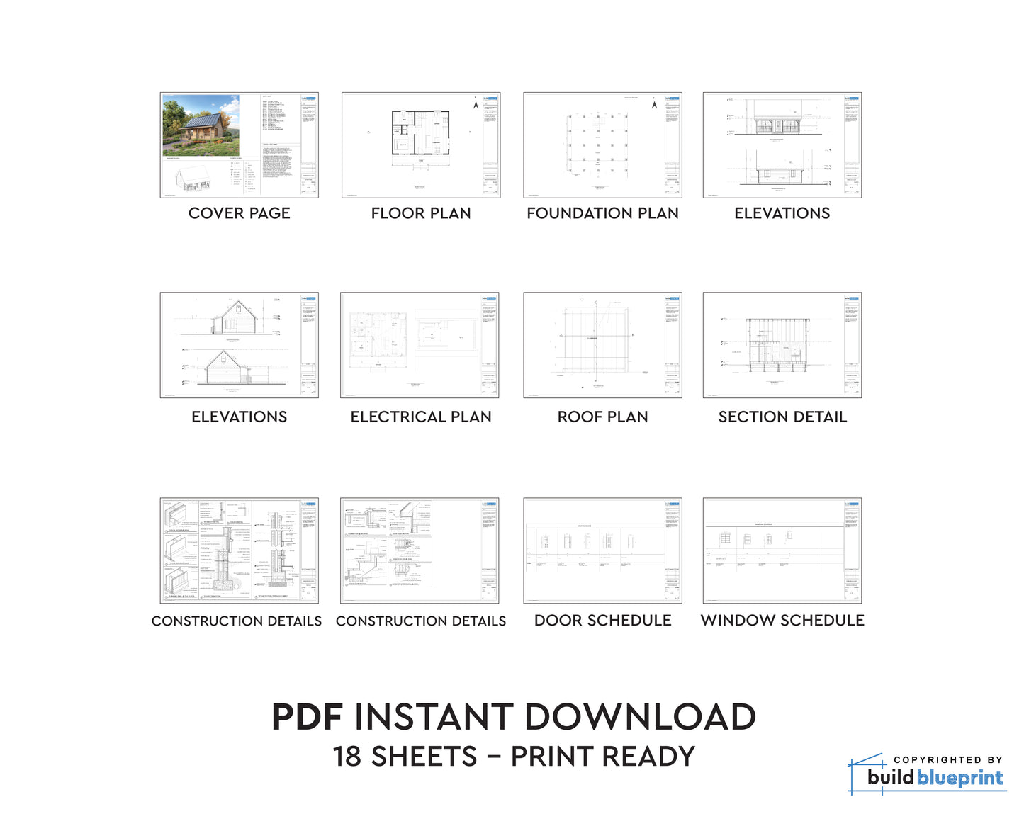 20' x 26' Adirondack Cabin Architectural Plans