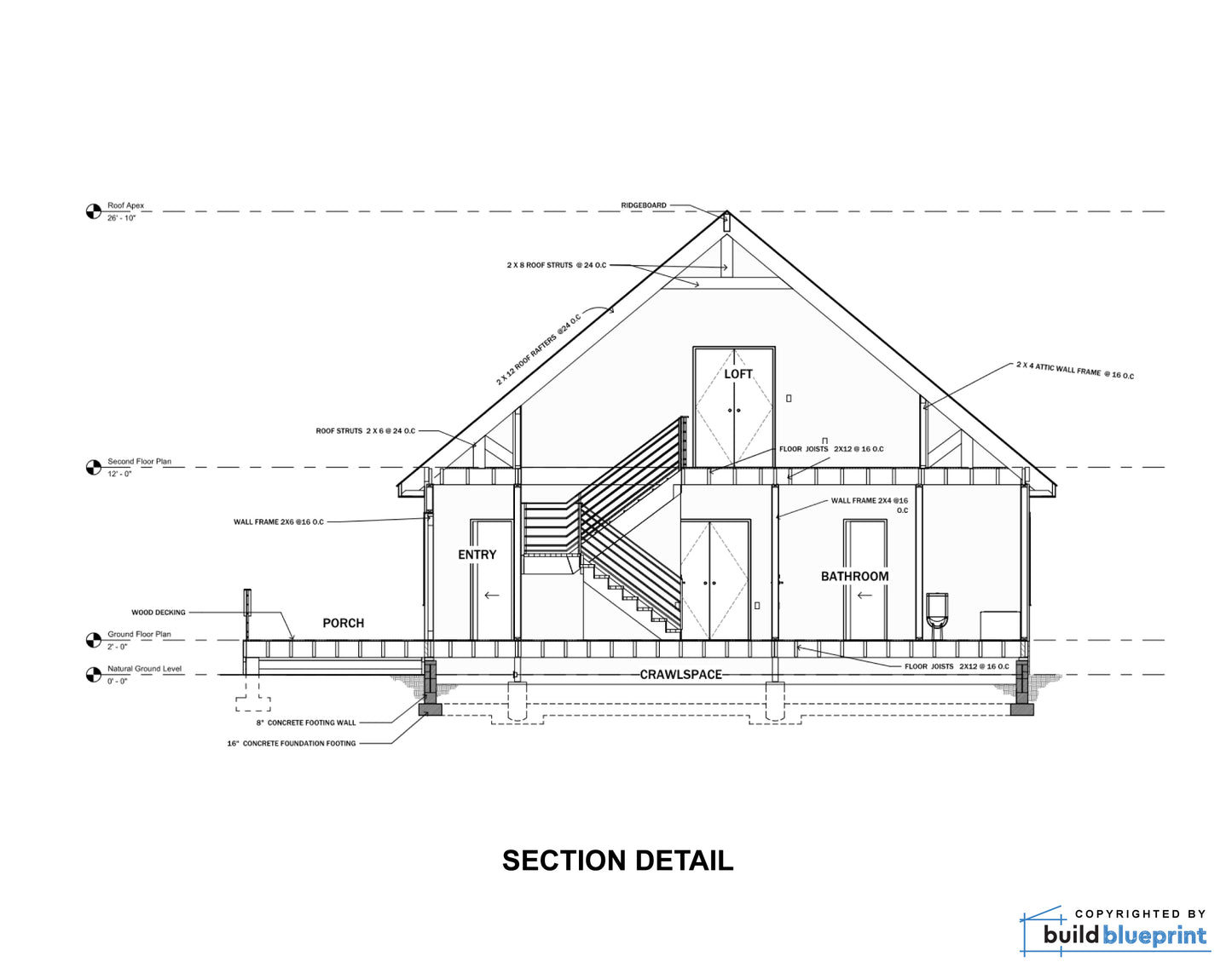 35' x 35' Long Creek Modern Cabin Architectural Plans