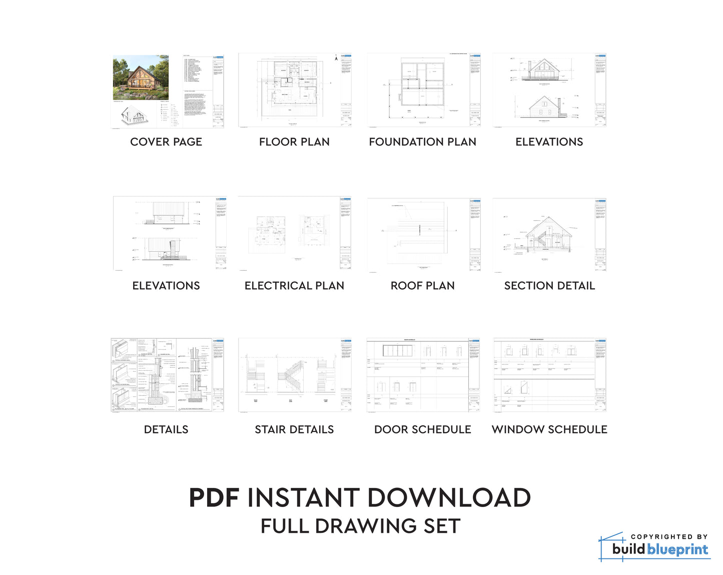 35' x 35' Long Creek Modern Cabin Architectural Plans