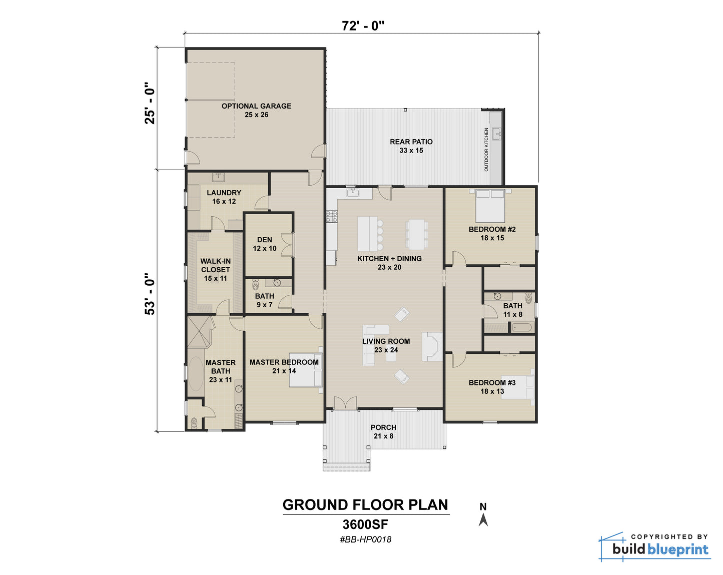 Modern Ranch Farmhouse Architectural Plans