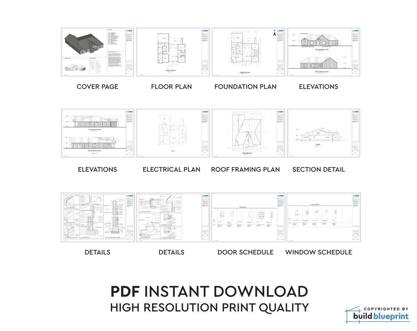 Modern Ranch Farmhouse Architectural Plans