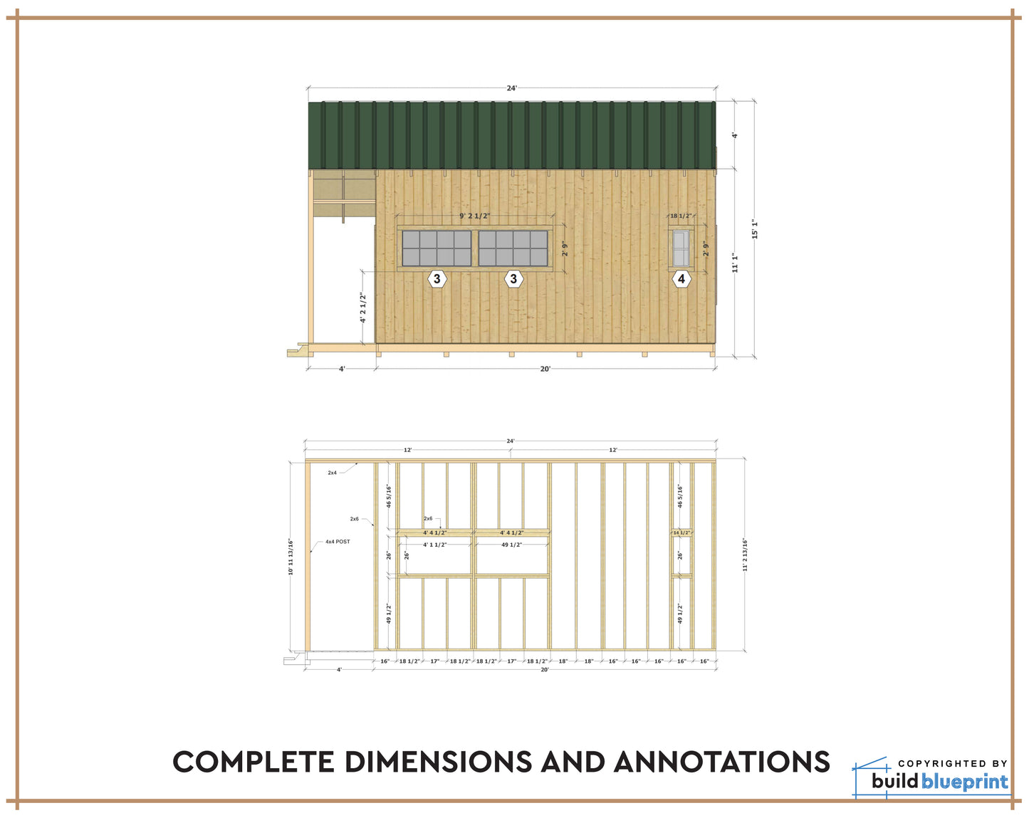 12' x 20' Small Cabin Loft DIY Build Plans