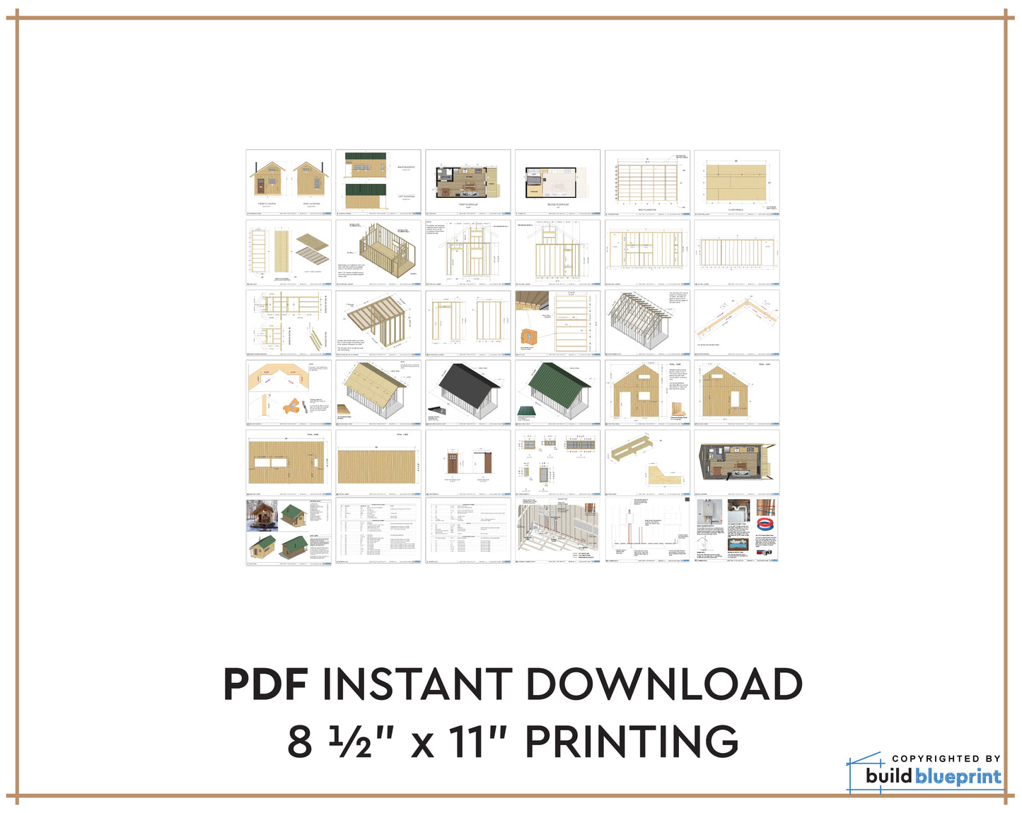 12' x 20' Small Cabin Loft DIY Build Plans
