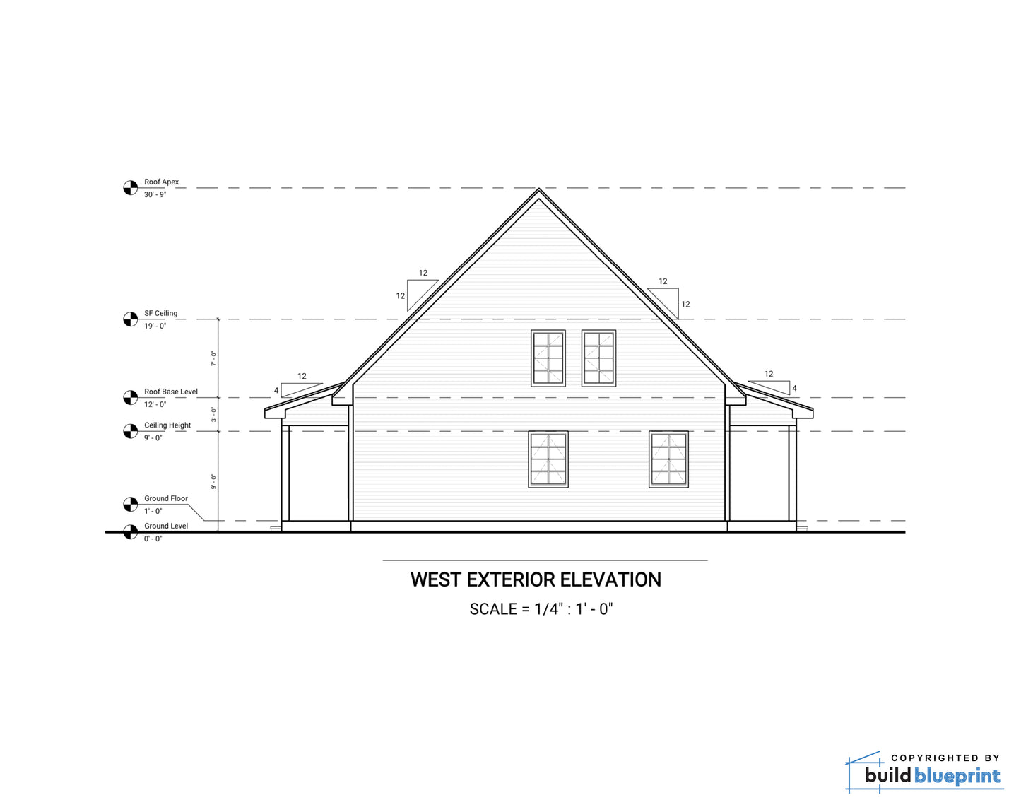 34' x 36' Spruce Cabin Architectural Plans
