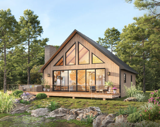 Small DIY cabin loft build exterior