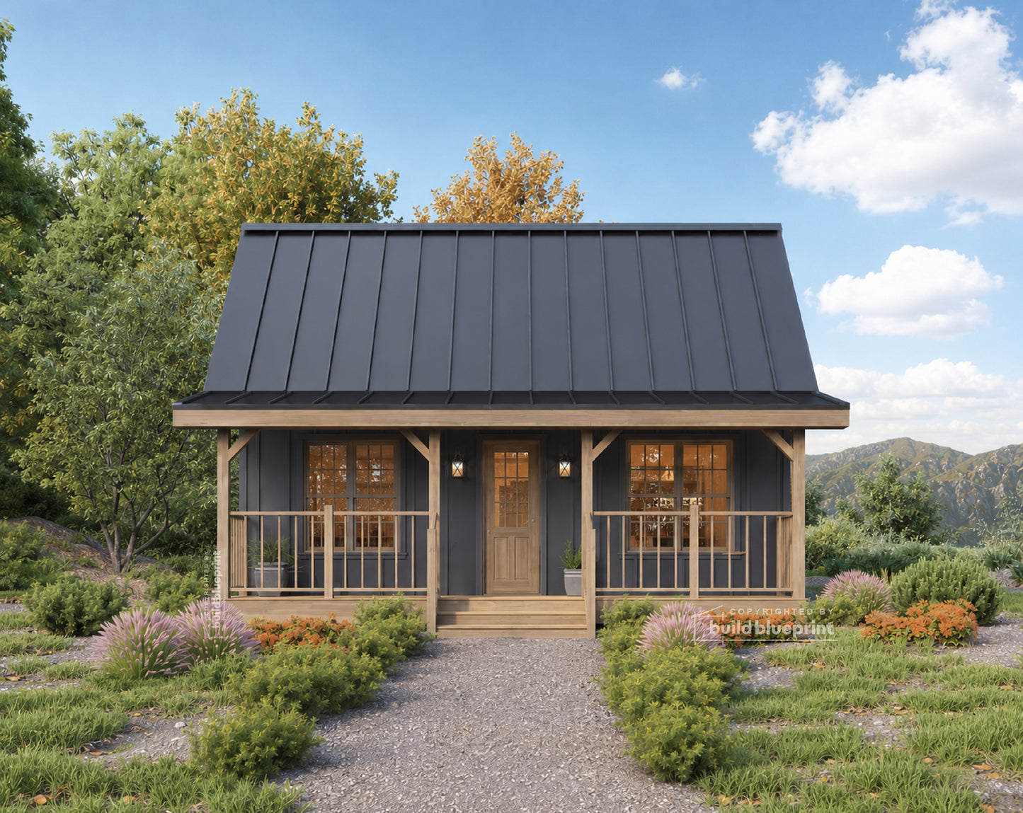 20' x 26' Farmhouse Cabin Architectural Plans