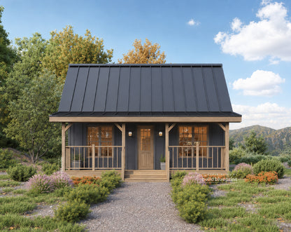 20' x 26' Farmhouse Cabin Architectural Plans