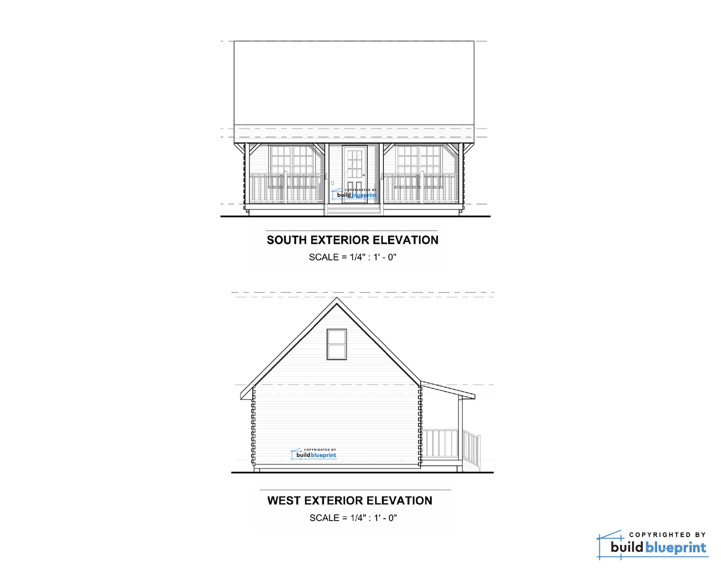 20' x 26' Farmhouse Cabin Architectural Plans