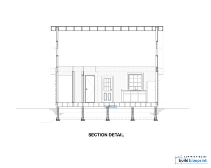 20' x 26' Farmhouse Cabin Architectural Plans