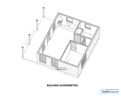 20' x 24' Budget Cabin Architectural Plans