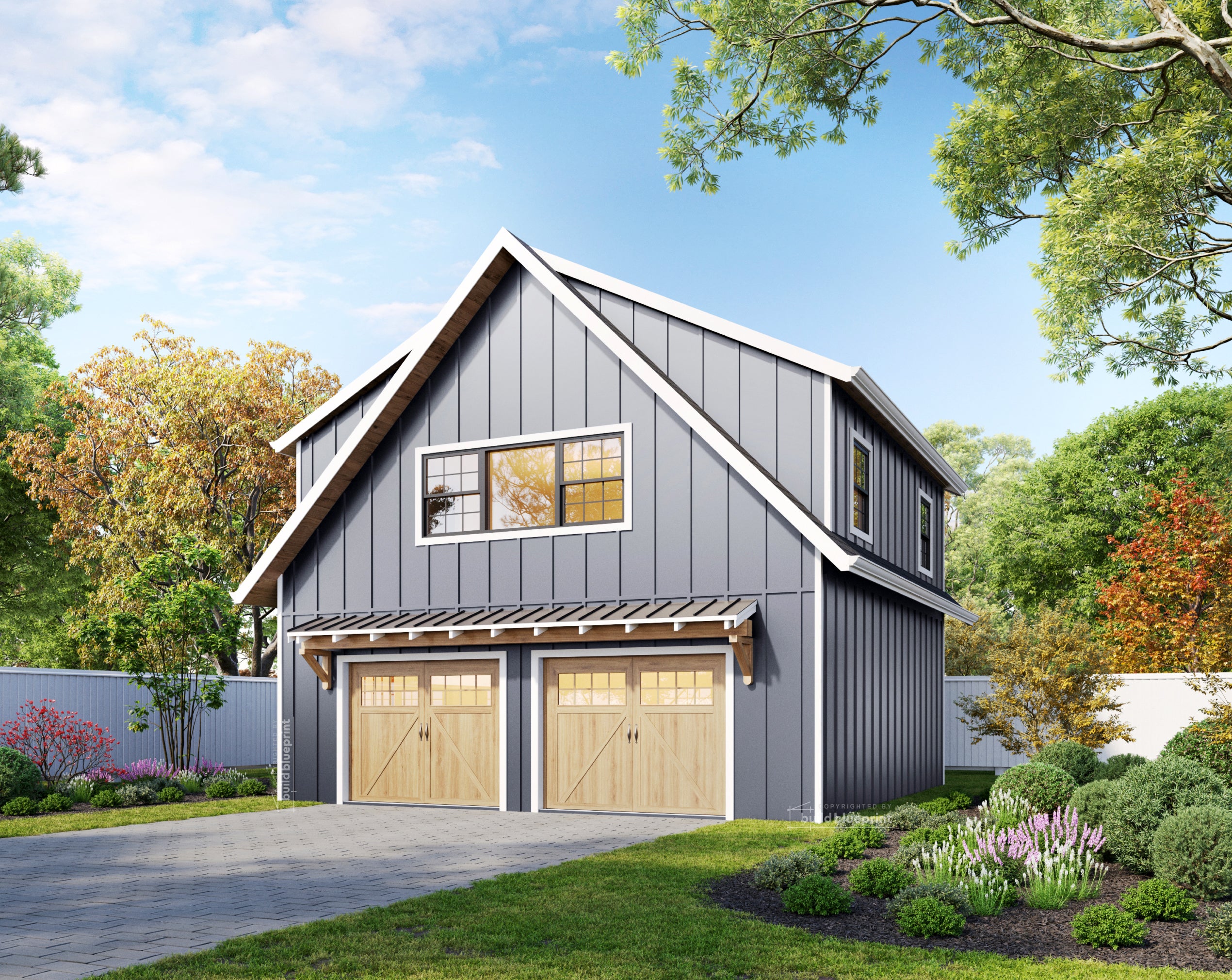 28' x 28' ADU Garage Loft Plans | Build Blueprint