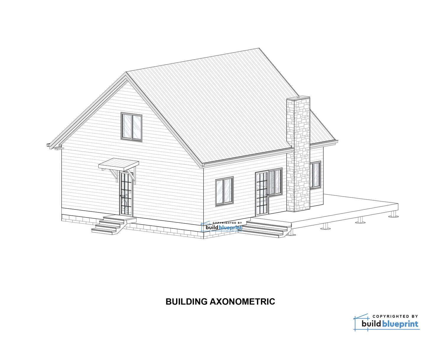 28' x 28' Long Creek Cabin Architectural Plans