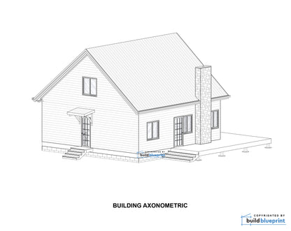 28' x 28' Long Creek Cabin Architectural Plans