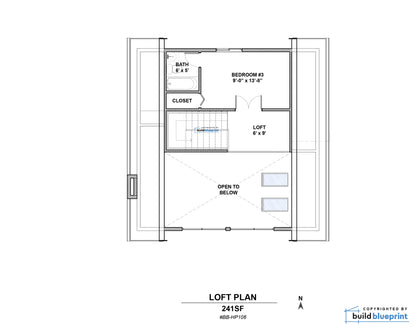 28' x 28' Long Creek Cabin Architectural Plans