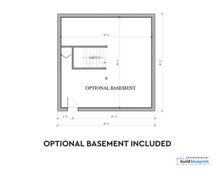 28' x 28' Long Creek Cabin Architectural Plans