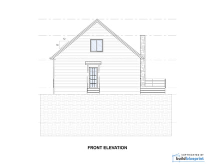 28' x 28' Hilltop Hideout Cabin Architectural Plans