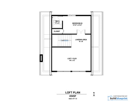 28' x 28' Hilltop Hideout Cabin Architectural Plans