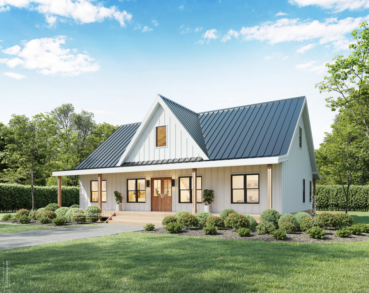 30' x 46' Adirondack Cabin Plans | Build Blueprint