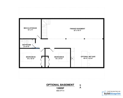 30' x 46' Adirondack Cabin Architectural Plans