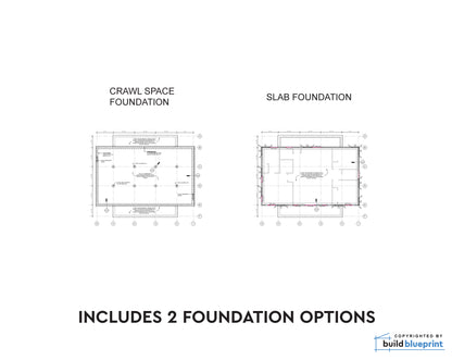 30' x 50' Ranch Farmhouse Architectural Plans