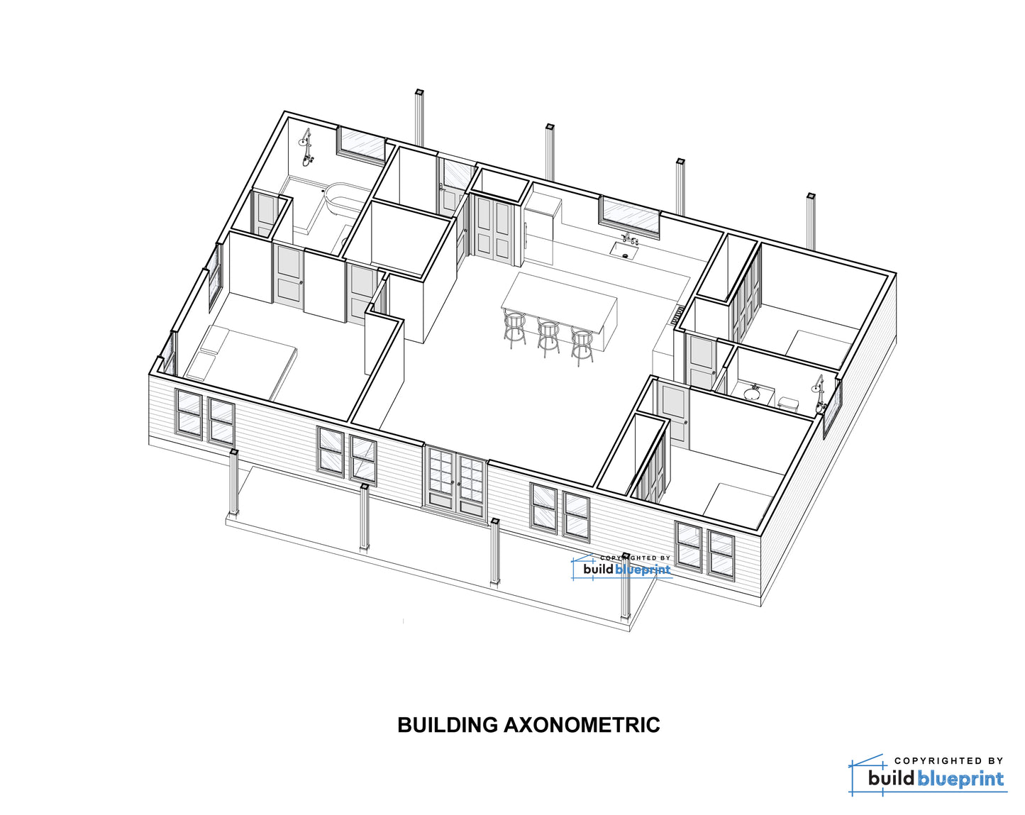 30' x 50' Ranch Farmhouse Architectural Plans