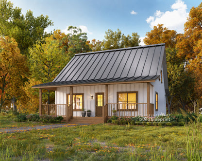 32' x 32' Farmhouse Architectural Plans