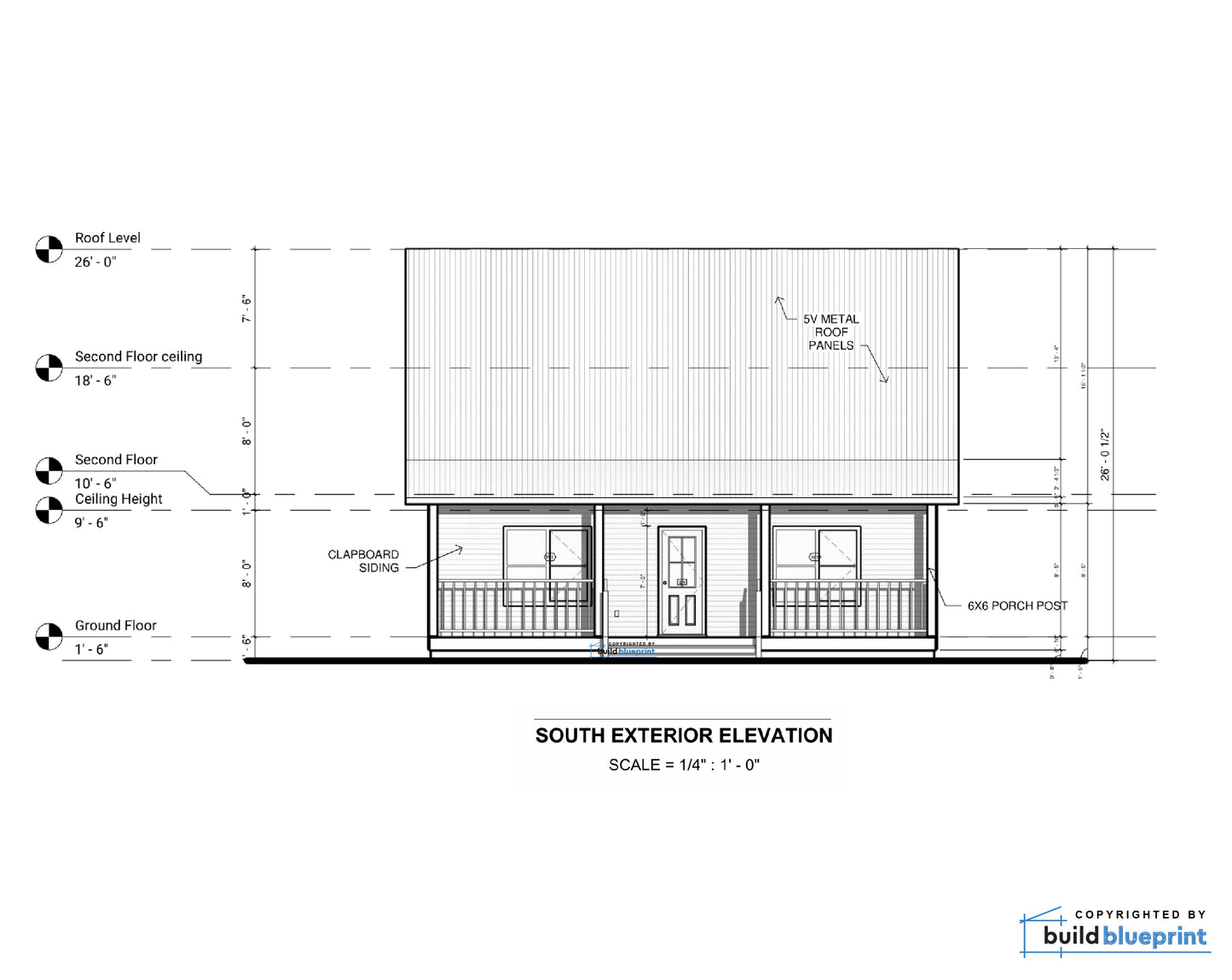 32' x 32' Farmhouse Architectural Plans