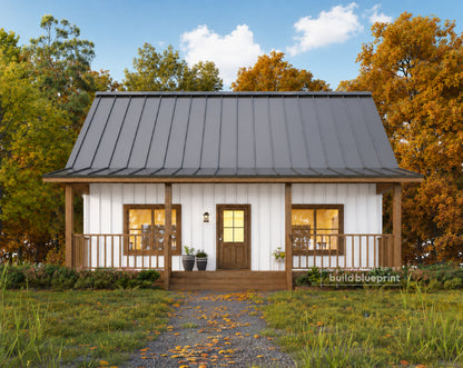 32' x 32' Farmhouse Architectural Plans