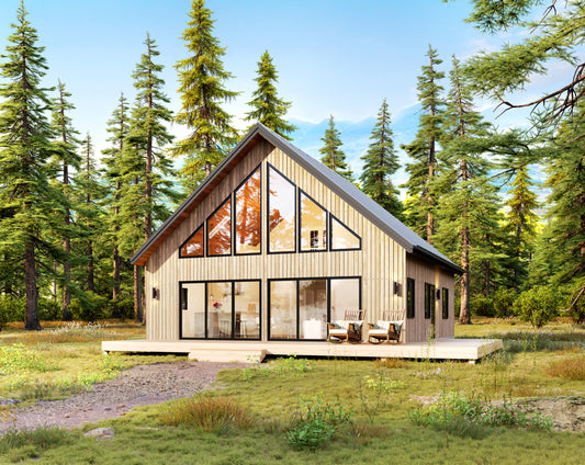 32' x 32' Long Creek Cabin Architectural Plans