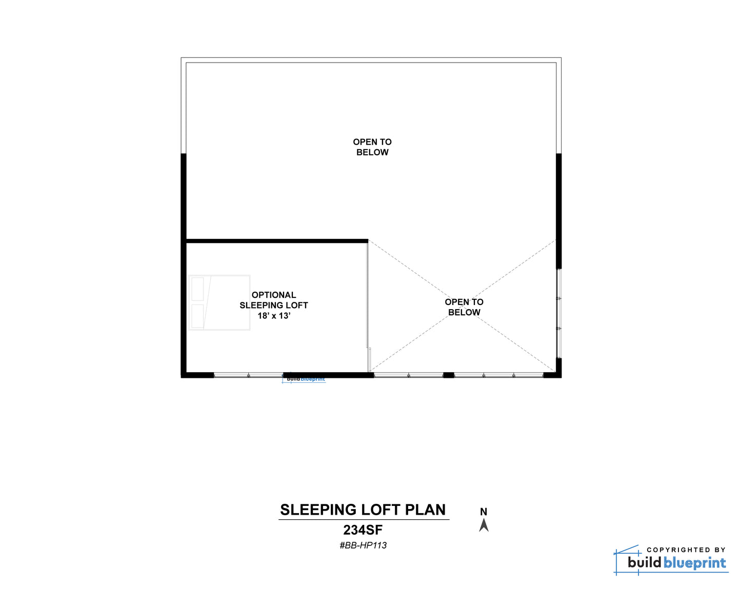 32' x 38' Lean Cabin Architectural Plans