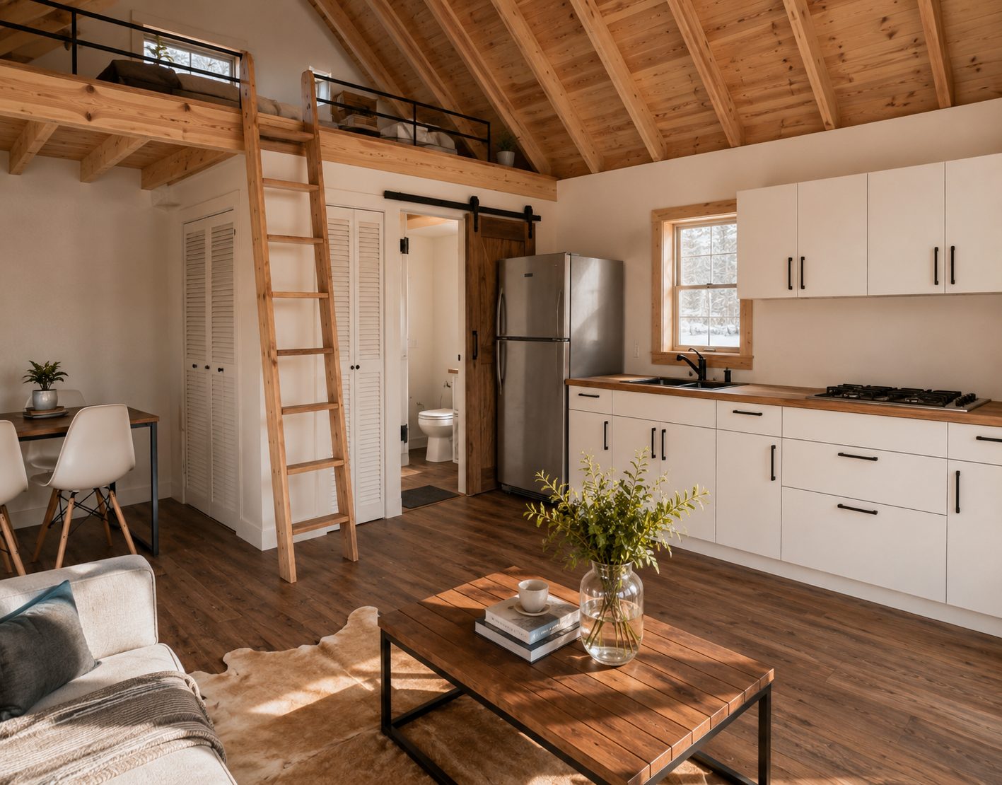 16' x 20' Redwood Cabin Loft DIY Build Plans