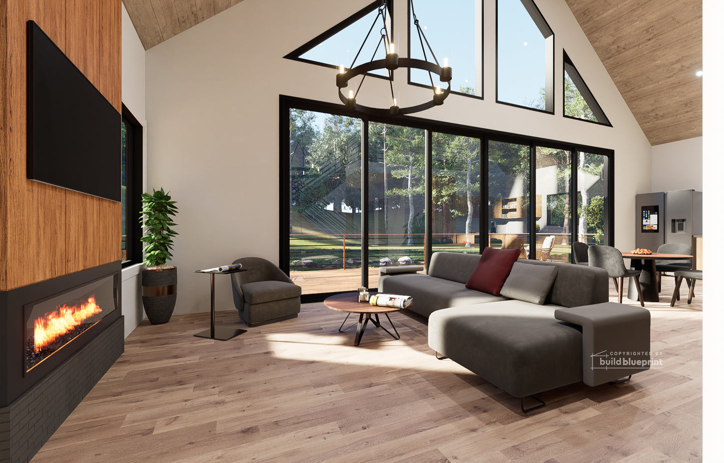 35' x 35' Modern Lake House Architectural Plans