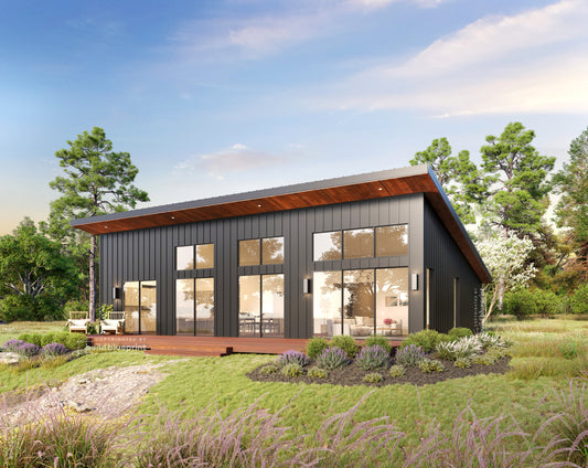 40' x 50' Lean Cottage Architectural Plans