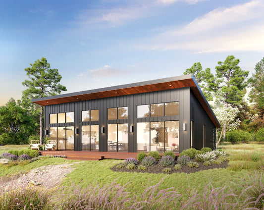 40' x 50' Lean Cottage Architectural Plans