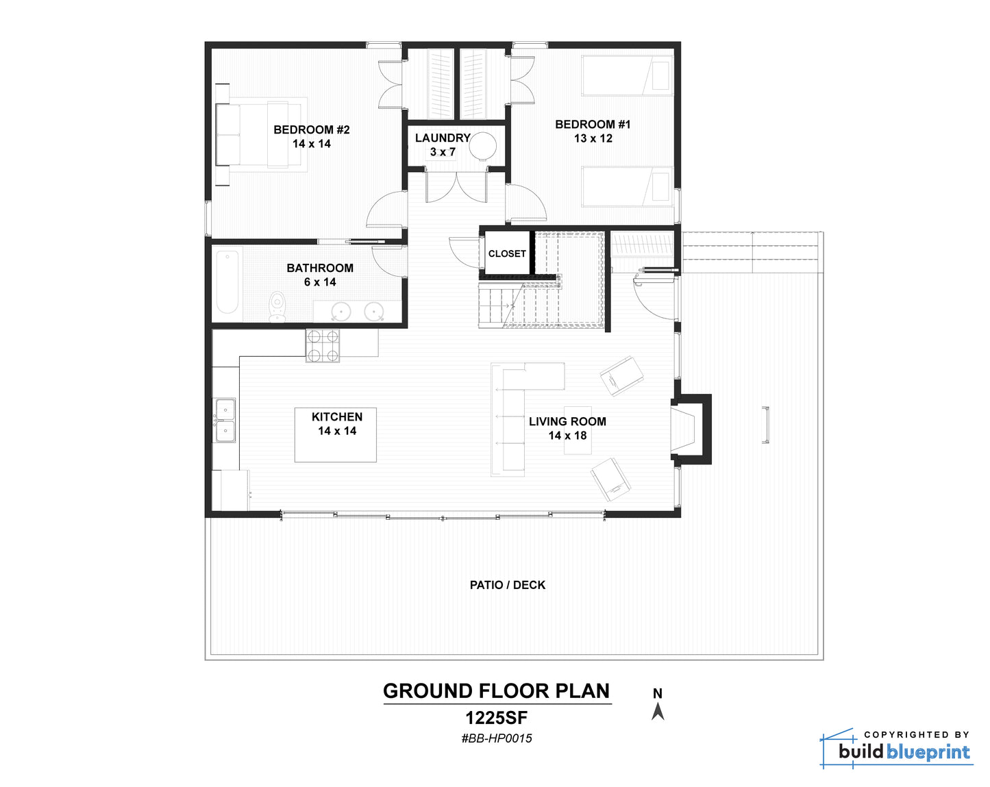 35' x 35' Modern Lake House Architectural Plans