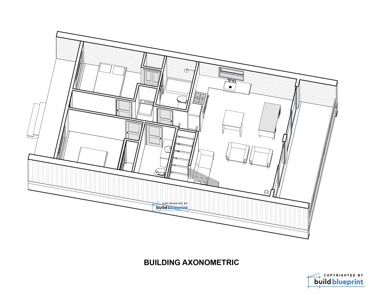 24' x 36' Nordic Cabin Walkout Basement Architectural Plans