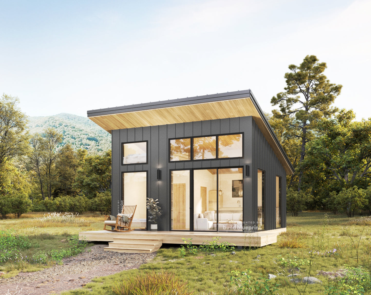 20' x 20' Lean Cottage Architectural Plans