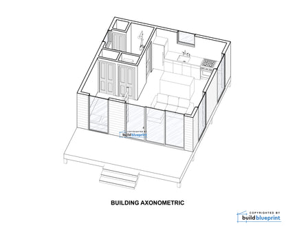 20' x 20' Lean Cottage Architectural Plans