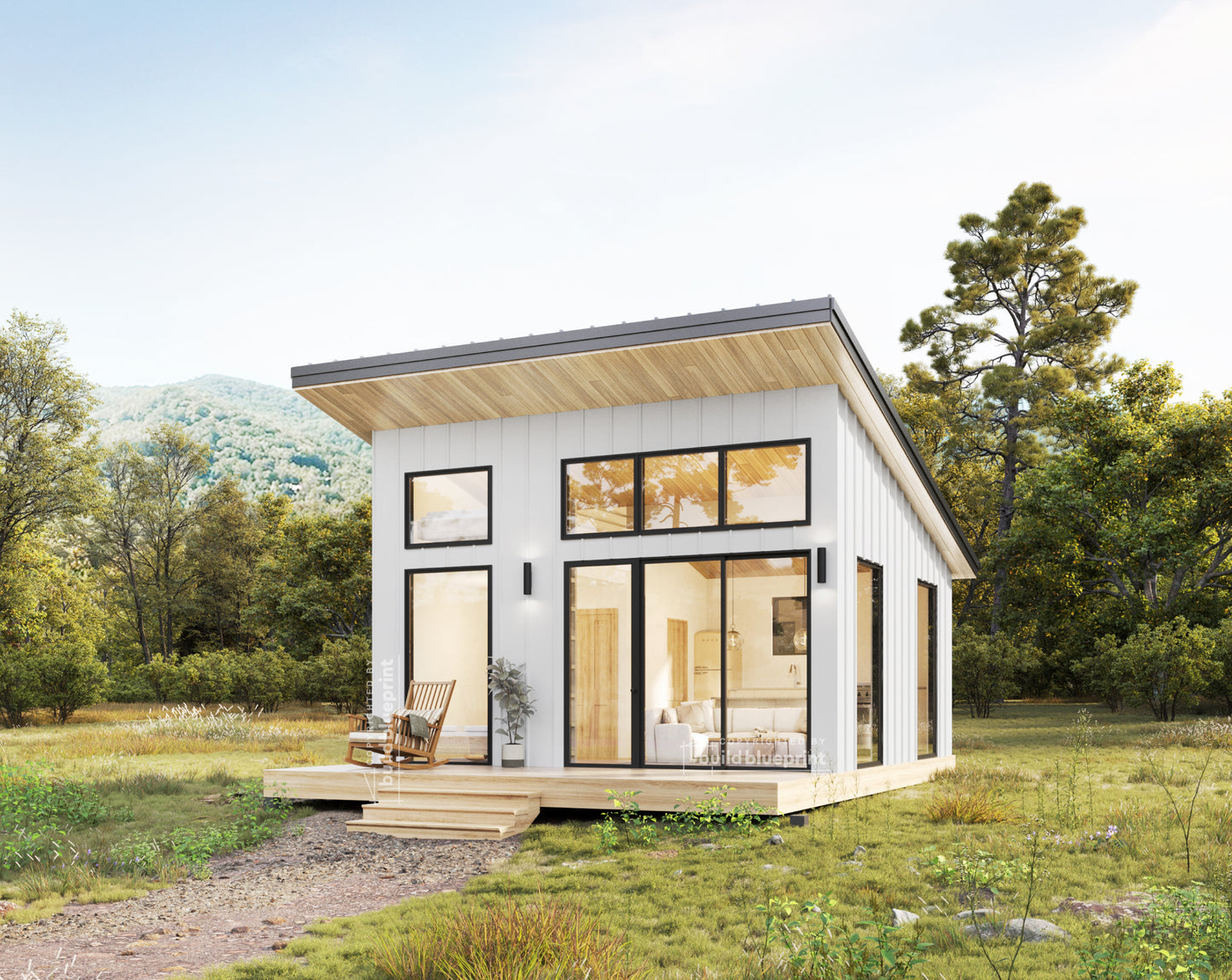20' x 20' Lean Cottage Architectural Plans