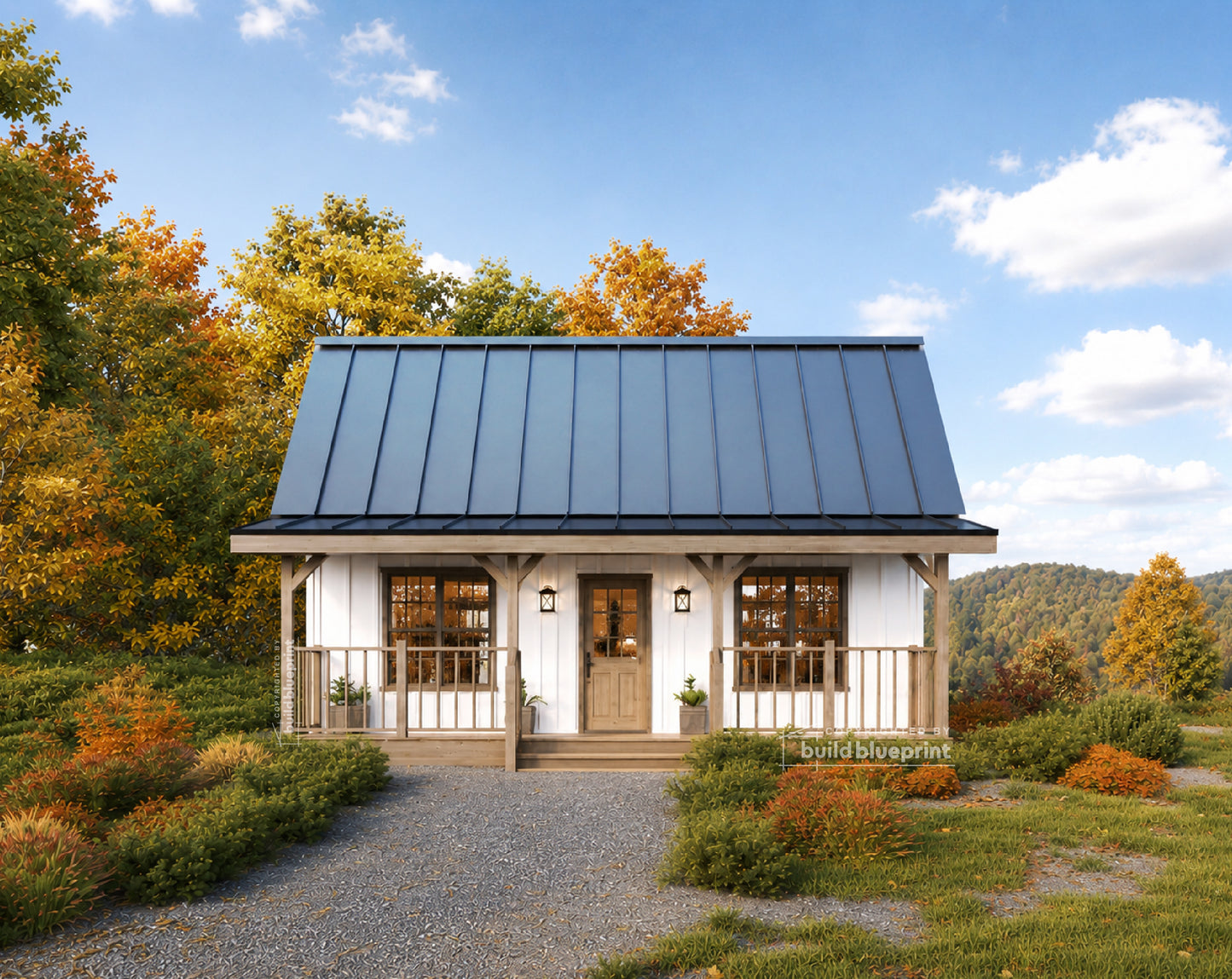 20' x 26' Traditional American Cabin Architectural Plans