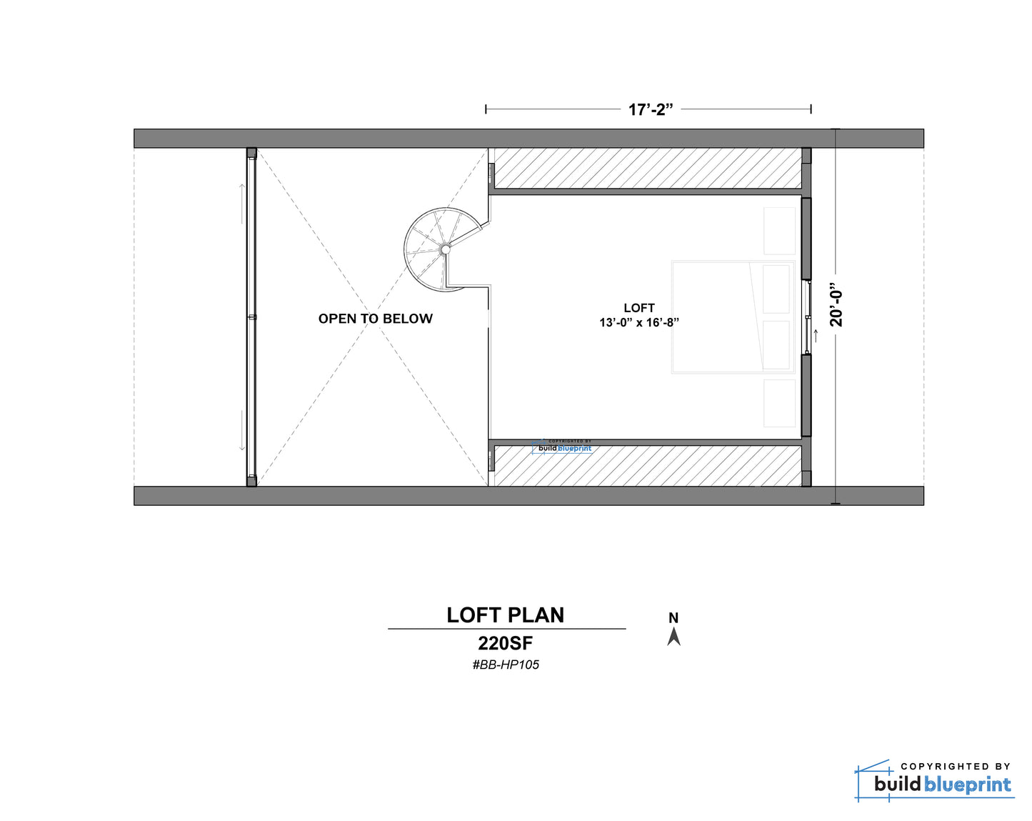 20' x 30' Walden Cabin Architectural Plans