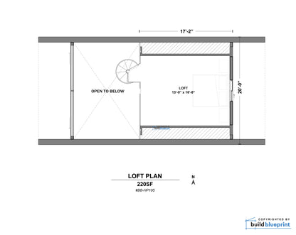 20' x 30' Walden Cabin Architectural Plans