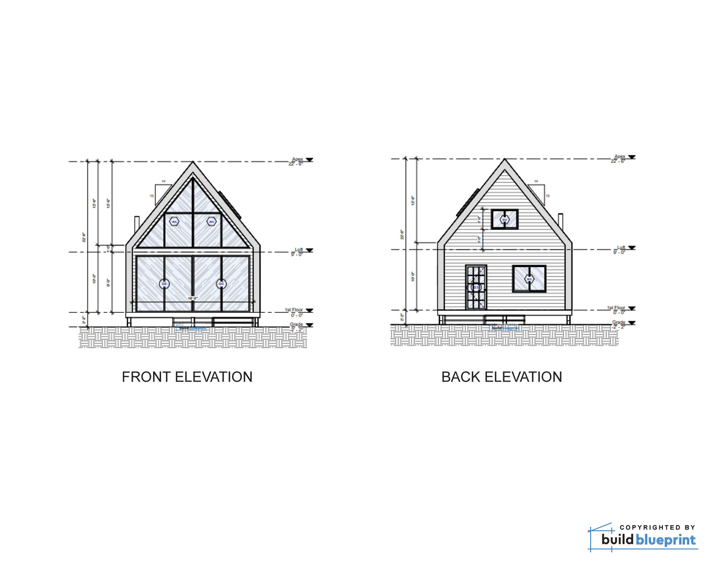 20' x 30' Walden Cabin Architectural Plans